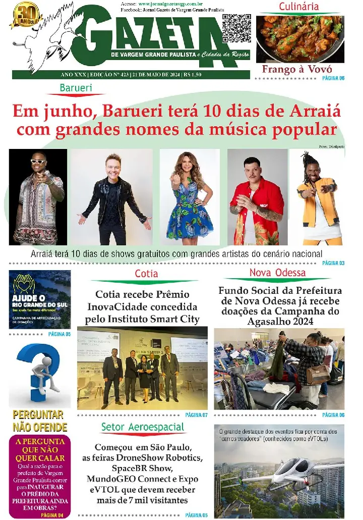 Gazeta de Vargem Grande Paulista ed 423 mai. 2024
