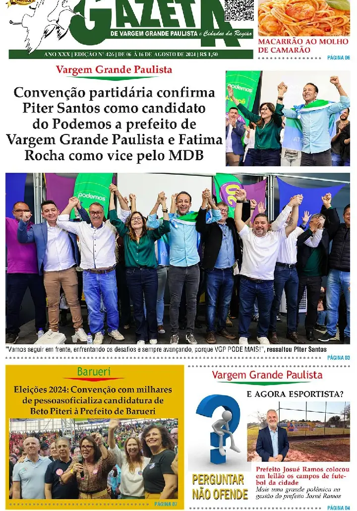 Gazeta de Vargem Grande Paulista ed 426 ago. 2024