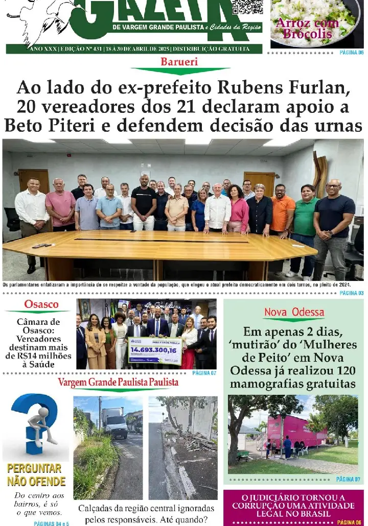 Gazeta de Vargem Grande Paulista ed 431 abr. 2025