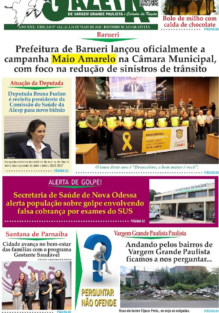 Gazeta de Vargem Grande Paulista ed 432 Mai. 2025