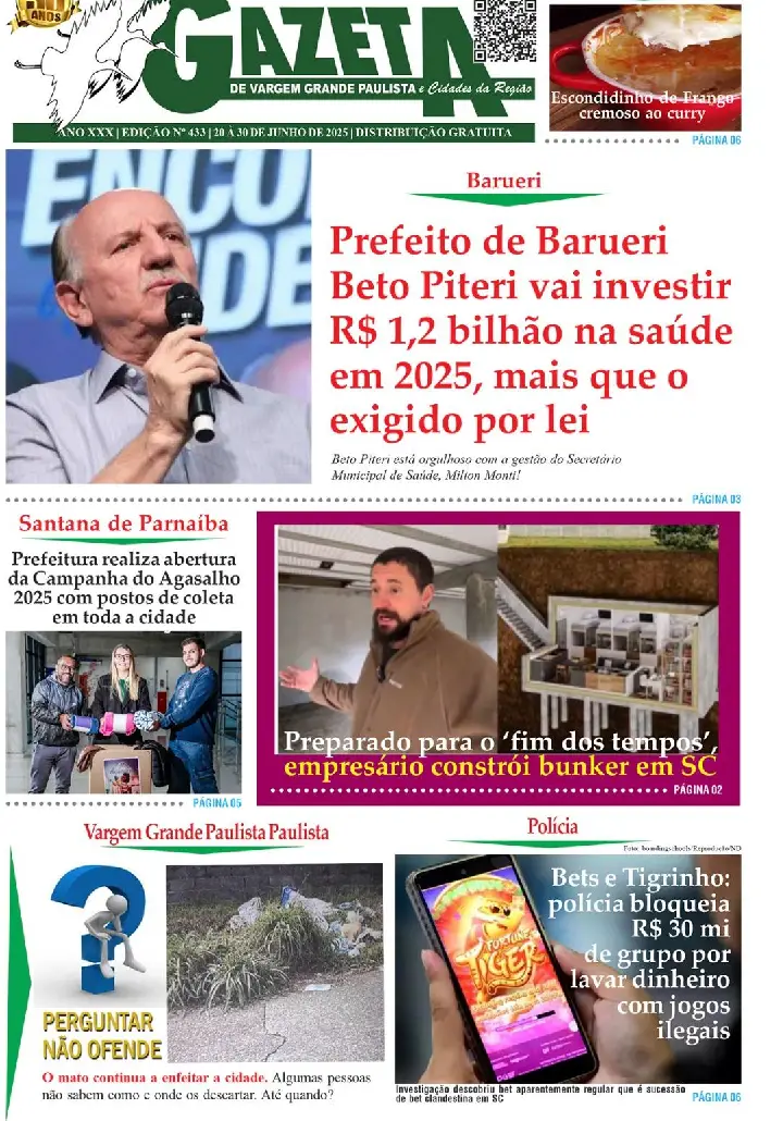 Gazeta de Vargem Grande Paulista ed 433 Jun. 2025