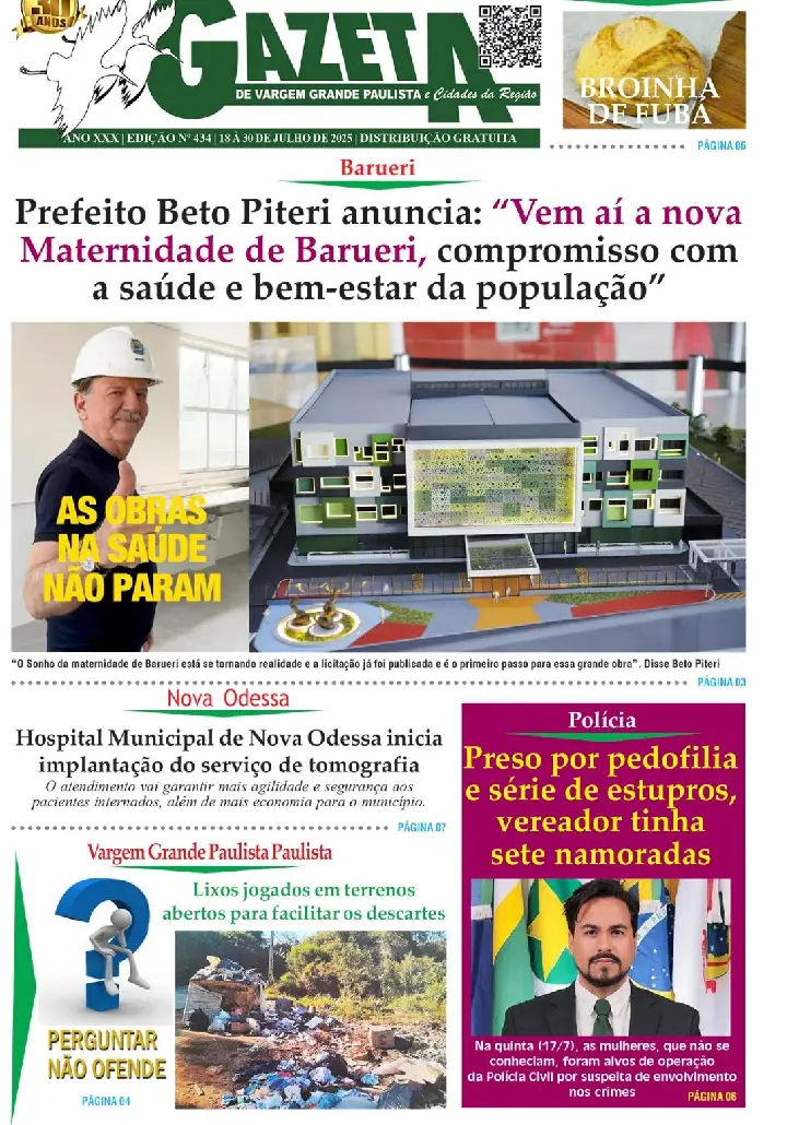 Gazeta de Vargem Grande Paulista ed 434 Jul. 2025