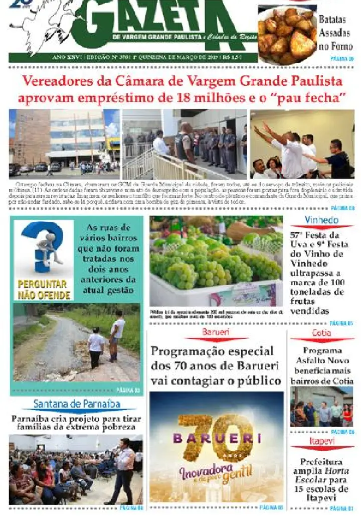 Jornal Gazeta de Vargem Grande Paulista ed 378