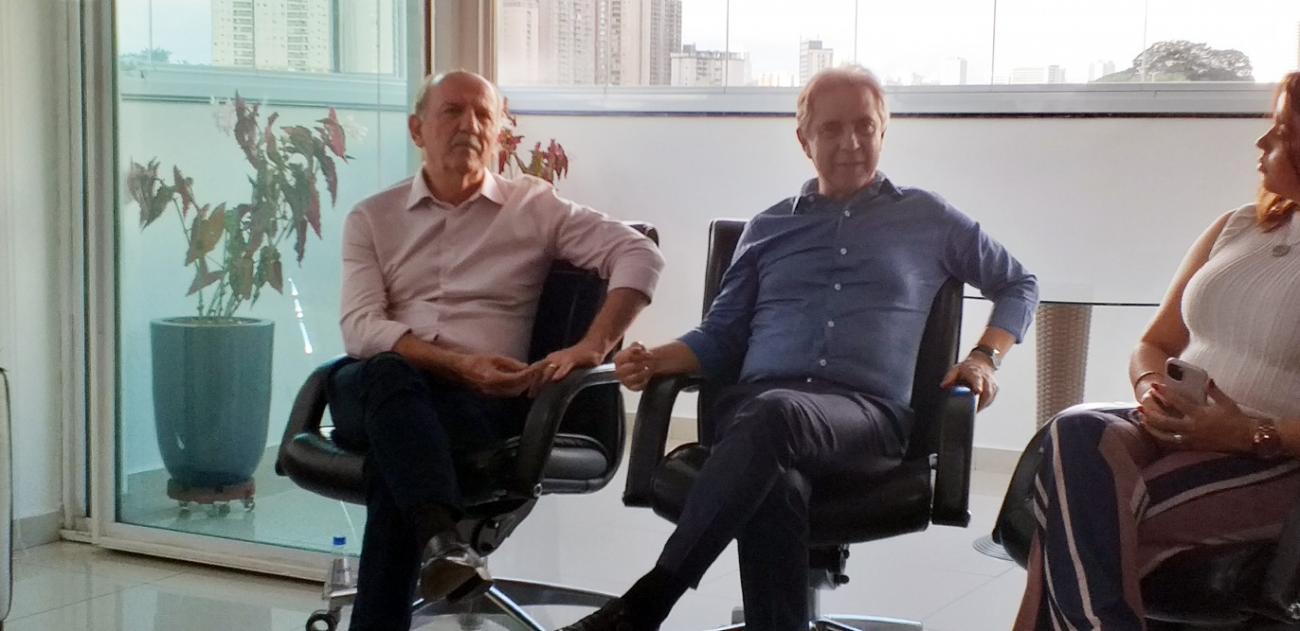 Prefeito Rubens Furlan e Beto Piteri  concedem entrevista coletiva à imprensa