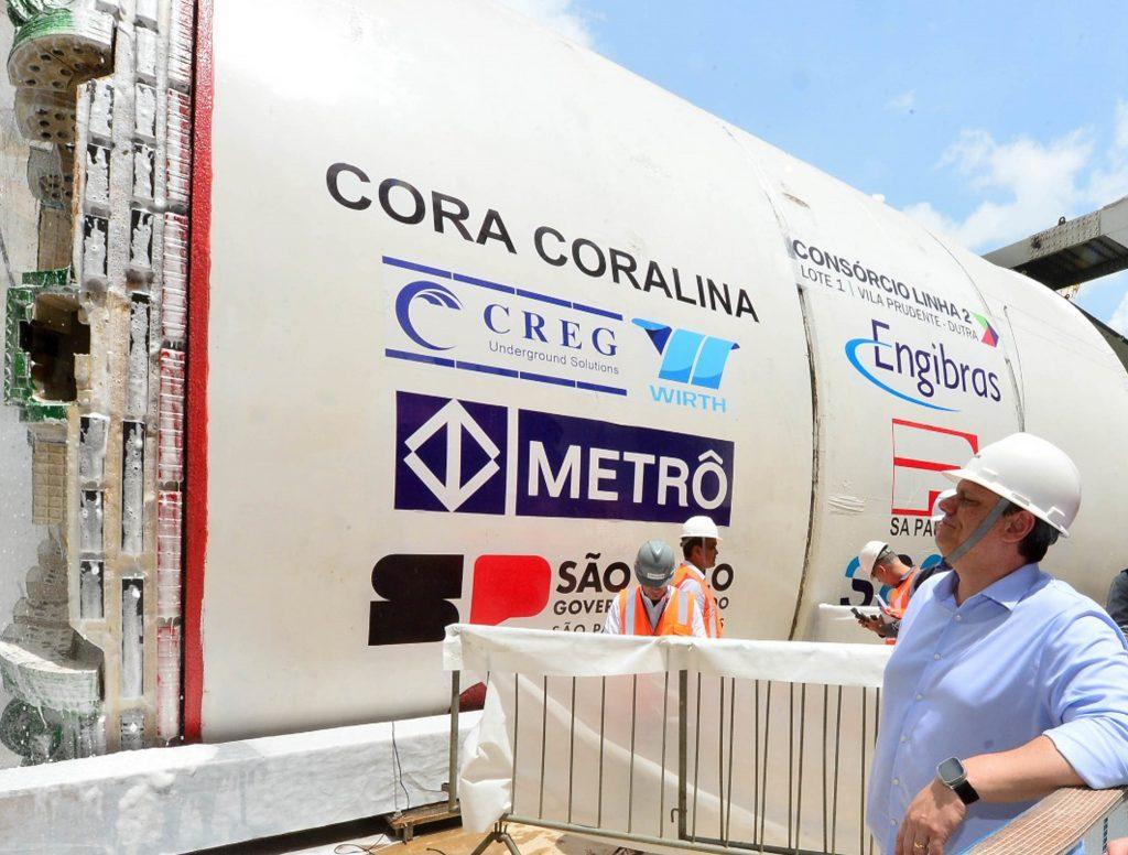 Governador inspeciona início da operação do tatuzão para expansão da Linha 2 do Metrô